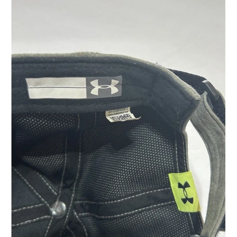 Youth Under Armour Hat Cap Green Neon Logo Adjustable Strap Back Athletic Gear